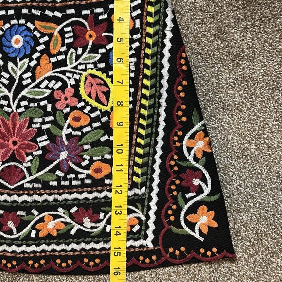 LULUS Women Mini Skirt Small Size black embroidered Don't Stop the Party A Line - Picture 8 of 12